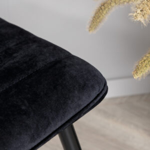 Windu – Chaise de salle à manger – Noir – 49 x 94 x 43 cm