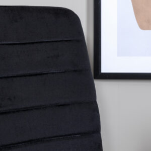 Windu – Chaise de salle à manger – Noir – 49 x 94 x 43 cm