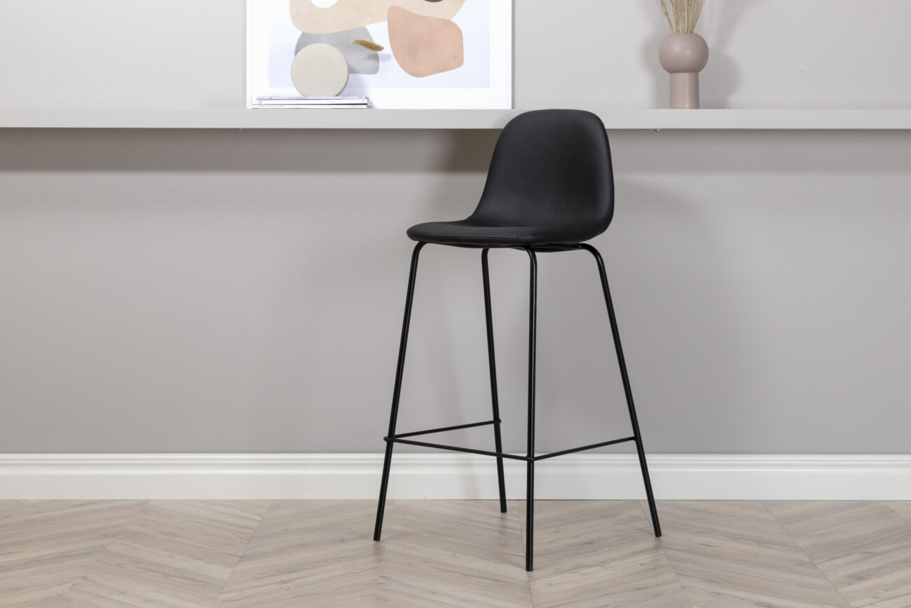 Polar – Chaise de bar – Noir – 43 x 105 x 42 cm