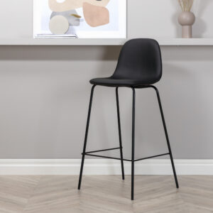 Polar – Chaise de bar – Noir – 43 x 105 x 42 cm