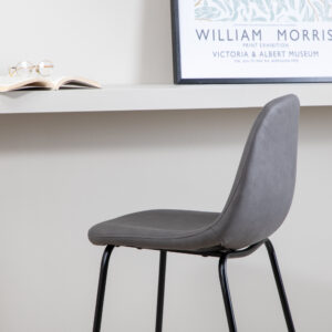 Polar – Chaise de bar – Noir, Gris – 43 x 105 x 42 cm