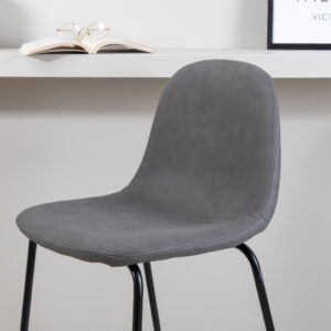 Polar – Chaise de bar – Noir, Gris – 43 x 105 x 42 cm