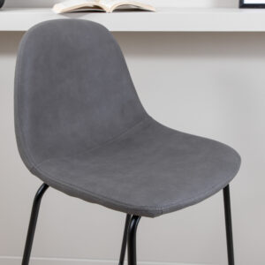 Polar – Chaise de bar – Noir, Gris – 43 x 105 x 42 cm