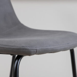 Polar – Chaise de bar – Noir, Gris – 43 x 105 x 42 cm