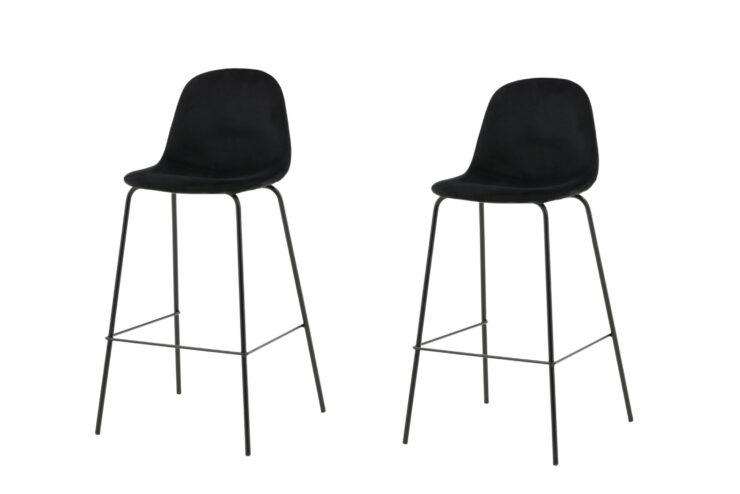 Polar – Chaise de bar – Noir – 43 x 105 x 42 cm
