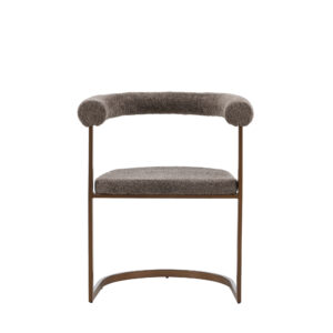 Morning – Chaise de salle à manger – Gris, Marron – 54 x 75 x 65 cm