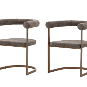 Morning – Chaise de salle à manger – Gris, Marron – 54 x 75 x 65 cm