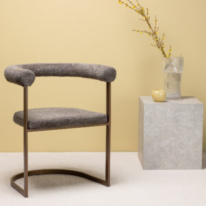 Morning – Chaise de salle à manger – Gris, Marron – 54 x 75 x 65 cm