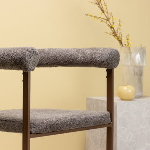 Morning – Chaise de salle à manger – Gris, Marron – 54 x 75 x 65 cm