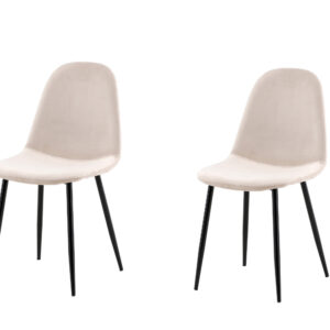 Polar – Chaise de salle à manger – Beige, Noir – 53 x 88 x 46 cm