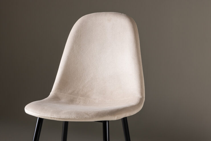 Polar – Chaise de salle à manger – Beige, Noir – 53 x 88 x 46 cm