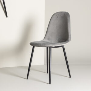 Polar – Chaise de salle à manger – Noir, Gris – 53 x 88 x 46 cm