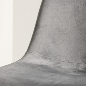 Polar – Chaise de salle à manger – Noir, Gris – 53 x 88 x 46 cm