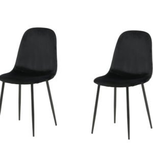 Polar – Chaise de salle à manger – Noir – 53 x 88 x 46 cm
