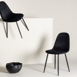 Polar – Chaise de salle à manger – Noir – 53 x 88 x 46 cm