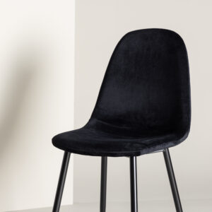 Polar – Chaise de salle à manger – Noir – 53 x 88 x 46 cm