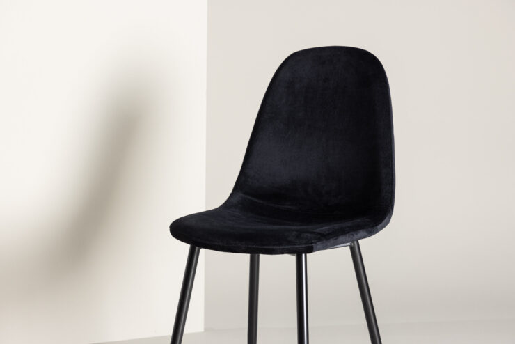 Polar – Chaise de salle à manger – Noir – 53 x 88 x 46 cm