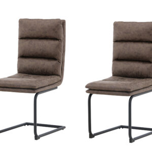 Zizo – Chaise de salle à manger – Noir, Marron – 60 x 100 x 45 cm