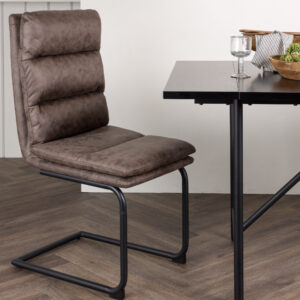 Zizo – Chaise de salle à manger – Noir, Marron – 60 x 100 x 45 cm