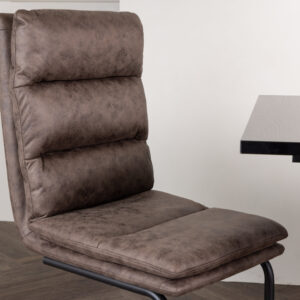 Zizo – Chaise de salle à manger – Noir, Marron – 60 x 100 x 45 cm