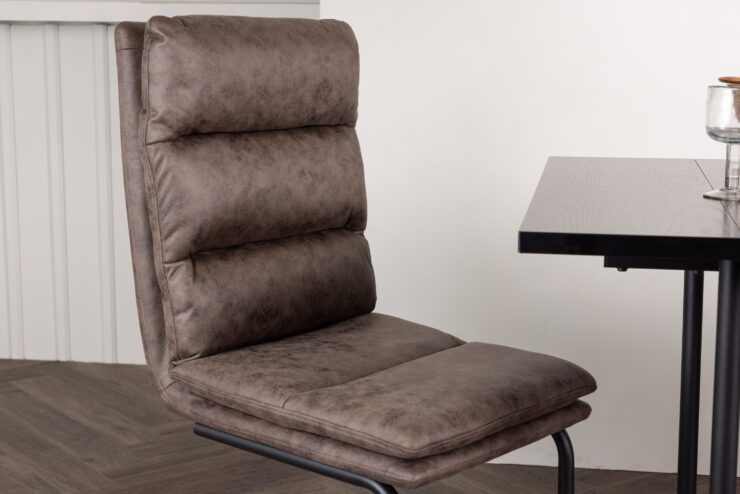 Zizo – Chaise de salle à manger – Noir, Marron – 60 x 100 x 45 cm