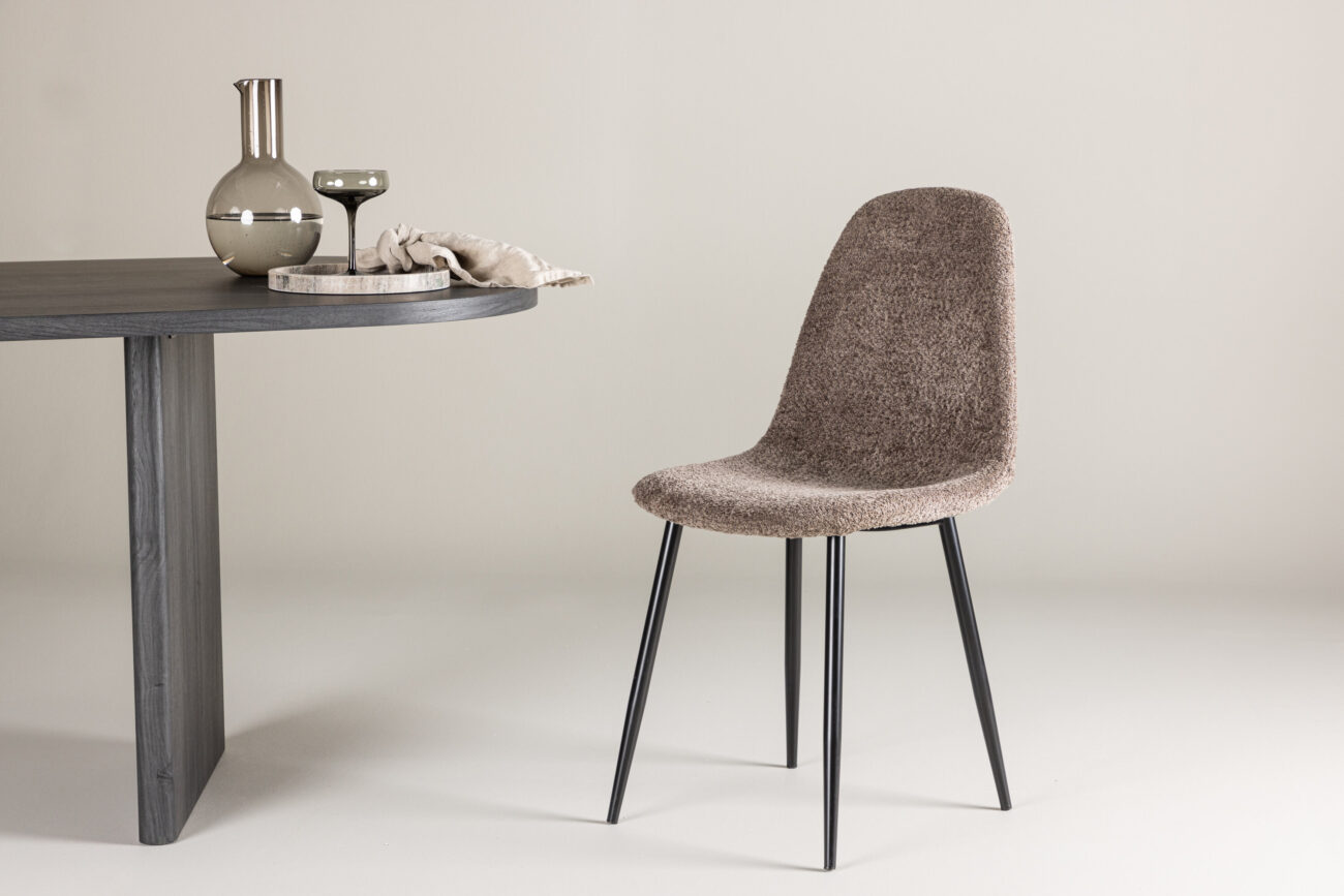 Polar – Chaise de salle à manger – Gris, Noir – 53 x 88 x 46 cm