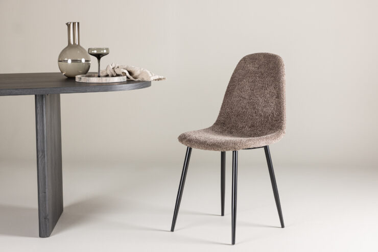 Polar – Chaise de salle à manger – Gris, Noir – 53 x 88 x 46 cm