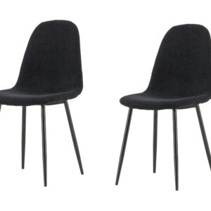 Polar – Chaise de salle à manger – Noir – 53 x 88 x 46 cm