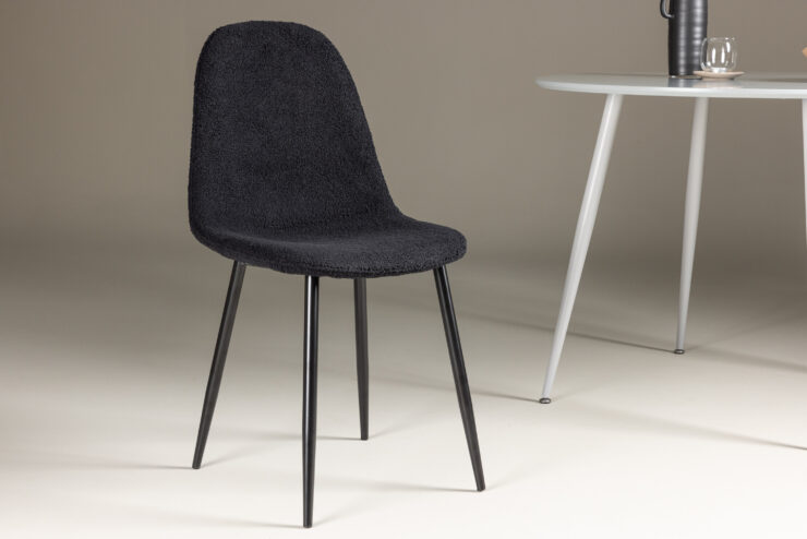 Polar – Chaise de salle à manger – Noir – 53 x 88 x 46 cm