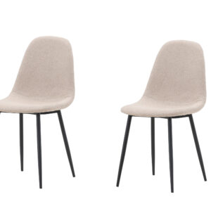 Polar – Chaise de salle à manger – Beige, Noir – 53 x 88 x 46 cm