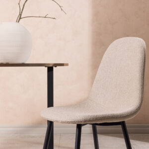 Polar – Chaise de salle à manger – Beige, Noir – 53 x 88 x 46 cm