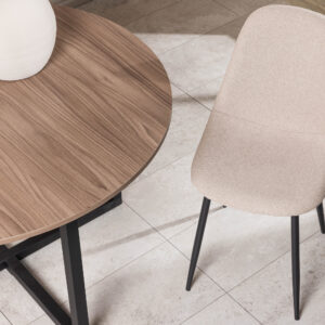 Polar – Chaise de salle à manger – Beige, Noir – 53 x 88 x 46 cm