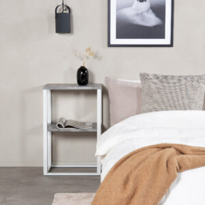 Rise – Table de chevet – Gris, Blanc – 45 x 30 cm