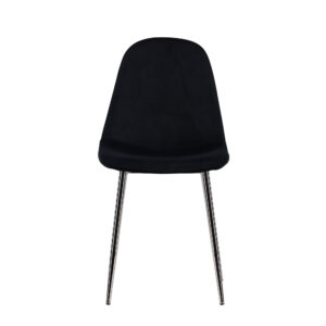 Polar – Chaise de salle à manger – Noir, Argenté – 53 x 88 x 46 cm