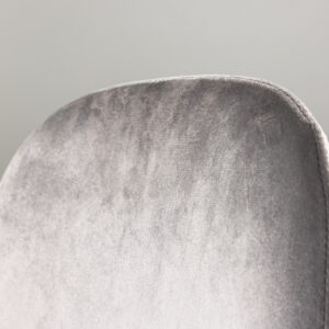 Eva – Chaise de salle à manger – Argenté, Gris clair – 42 x 89 x 45 cm