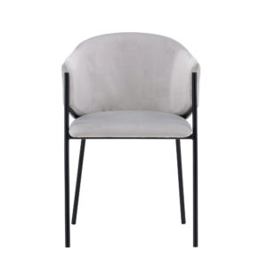 Evelina – Chaise de salle à manger – Noir, Gris – 62 x 80 x 54 cm