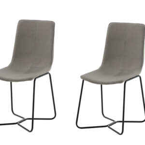 X – Chaise de salle à manger – Noir, Gris – 61 x 93 x 53 cm