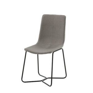 X – Chaise de salle à manger – Noir, Gris – 61 x 93 x 53 cm