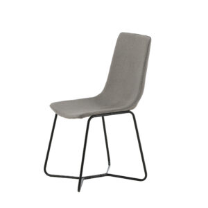 X – Chaise de salle à manger – Noir, Gris – 61 x 93 x 53 cm