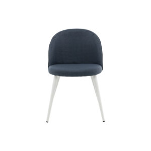 Velvet – Chaise de salle à manger – Bleu, Blanc – 57 x 77 x 50 cm