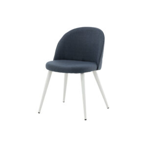 Velvet – Chaise de salle à manger – Bleu, Blanc – 57 x 77 x 50 cm