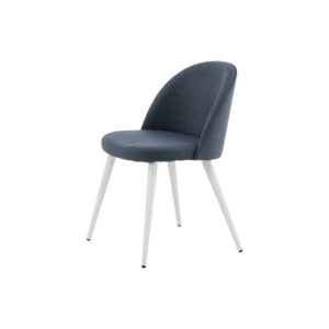 Velvet – Chaise de salle à manger – Bleu, Blanc – 57 x 77 x 50 cm