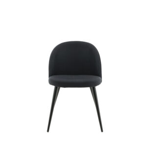 Velvet – Chaise de salle à manger – Noir – 57 x 77 x 50 cm