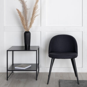 Velvet – Chaise de salle à manger – Noir – 57 x 77 x 50 cm
