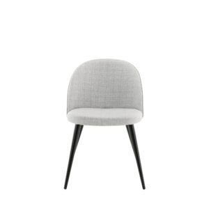 Velvet – Chaise de salle à manger – Noir, Gris clair, Gris – 57 x 77 x 50 cm