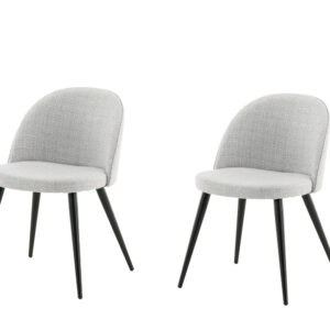 Velvet – Chaise de salle à manger – Noir, Gris clair, Gris – 57 x 77 x 50 cm