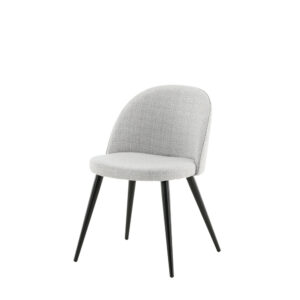 Velvet – Chaise de salle à manger – Noir, Gris clair, Gris – 57 x 77 x 50 cm