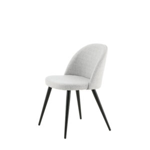 Velvet – Chaise de salle à manger – Noir, Gris clair, Gris – 57 x 77 x 50 cm