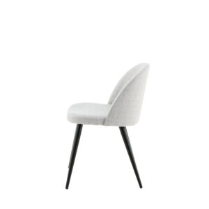 Velvet – Chaise de salle à manger – Noir, Gris clair, Gris – 57 x 77 x 50 cm