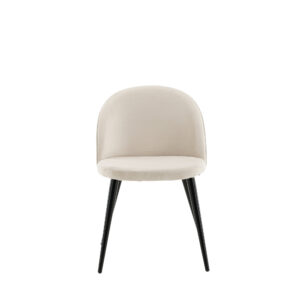 Velvet – Chaise de salle à manger – Beige, Noir – 55 x 77 x 50 cm